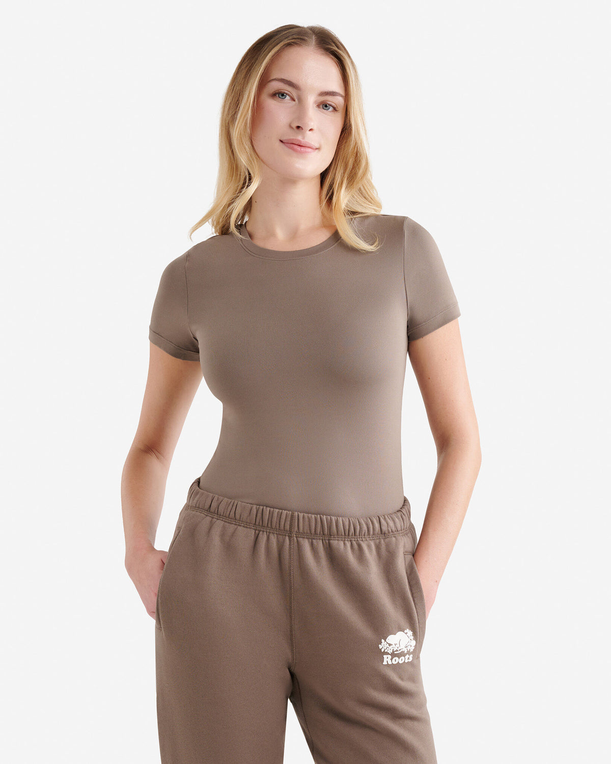 Renew Knit Short Sleeve T-Shirt / FALCON BROWN