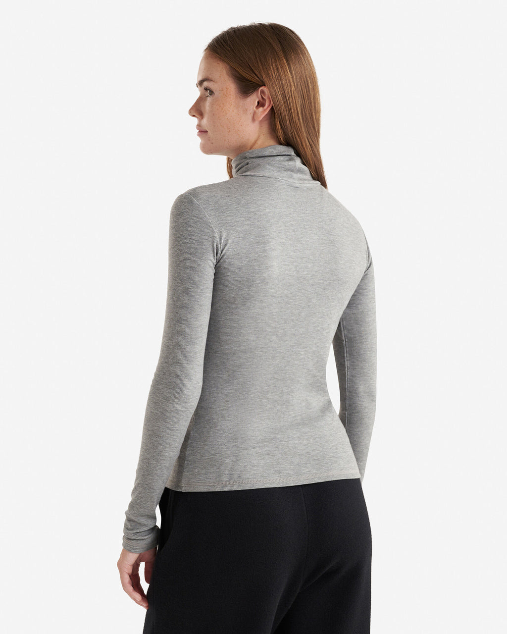Rib Turtleneck / MEDIUM GREY MIX