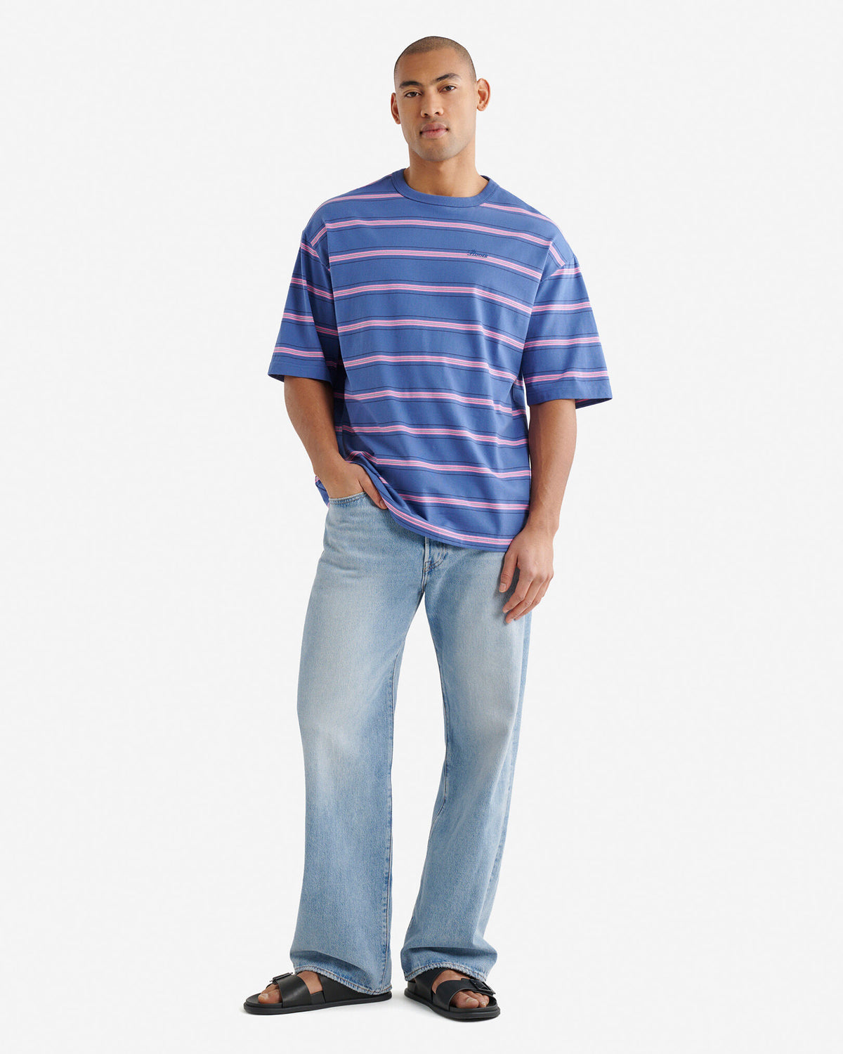 Striped T-Shirt / INDIGO INK