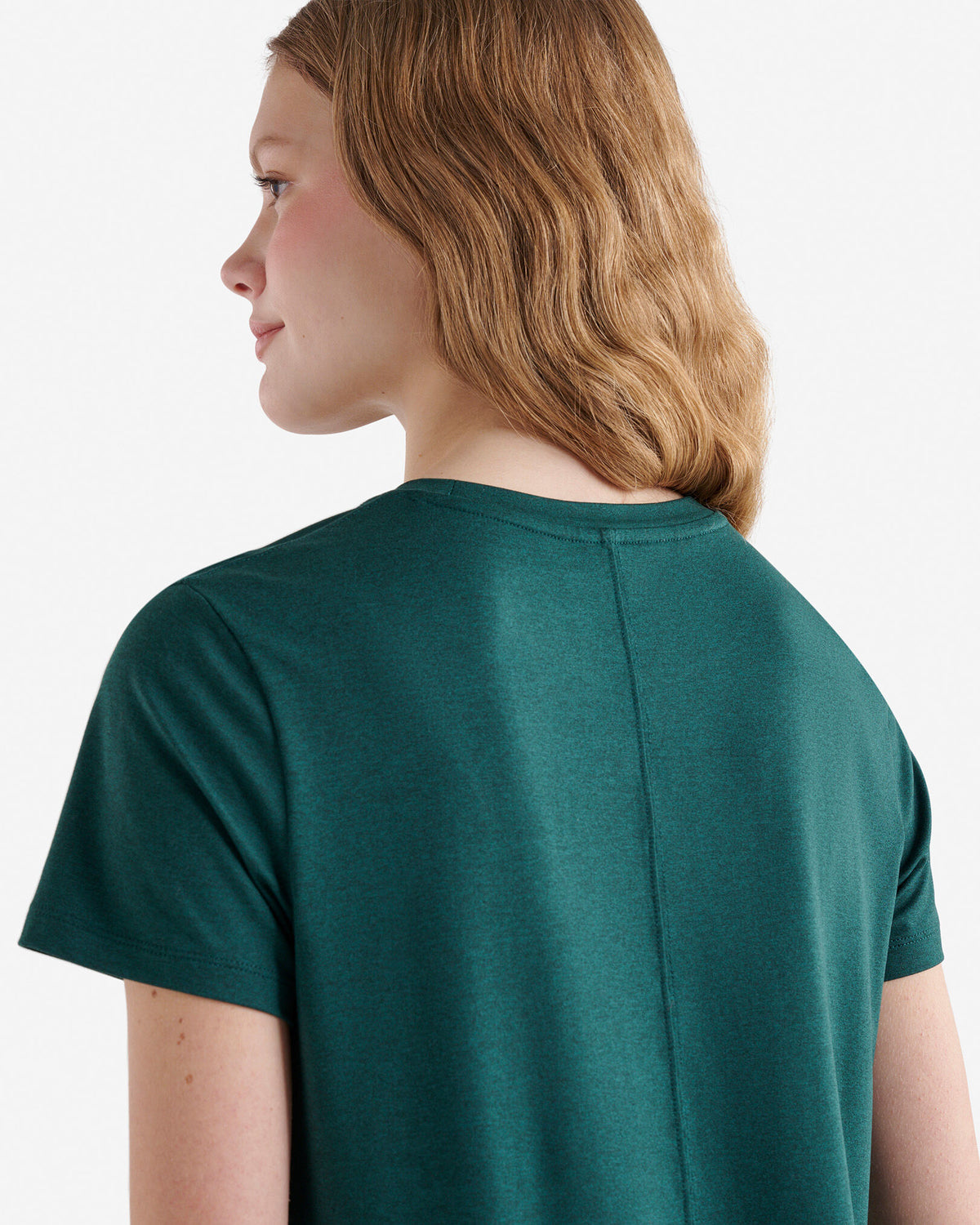 Renew Knit Short Sleeve Top / VARSITY GREEN MIX