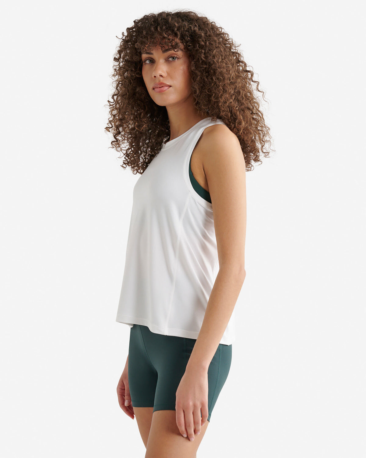 Renew Knit Racer Tank / WHITE
