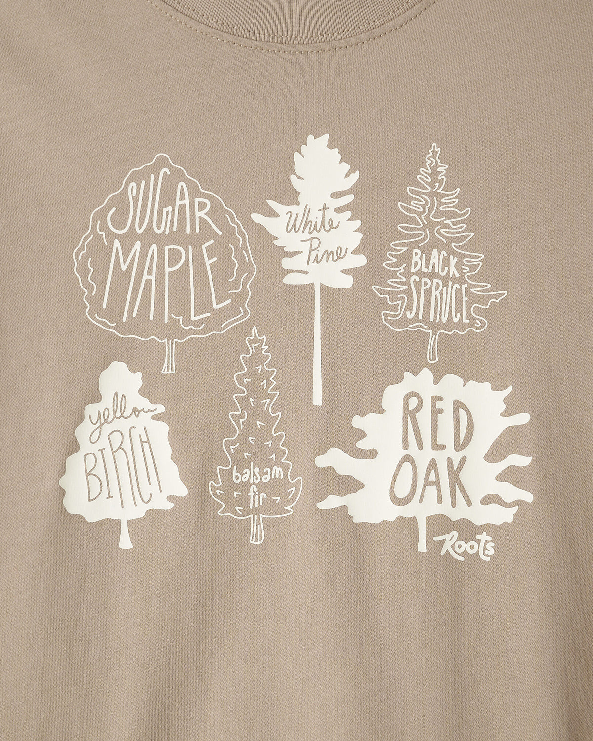 Kids Nature Stamps T-Shirt / WARM KHAKI