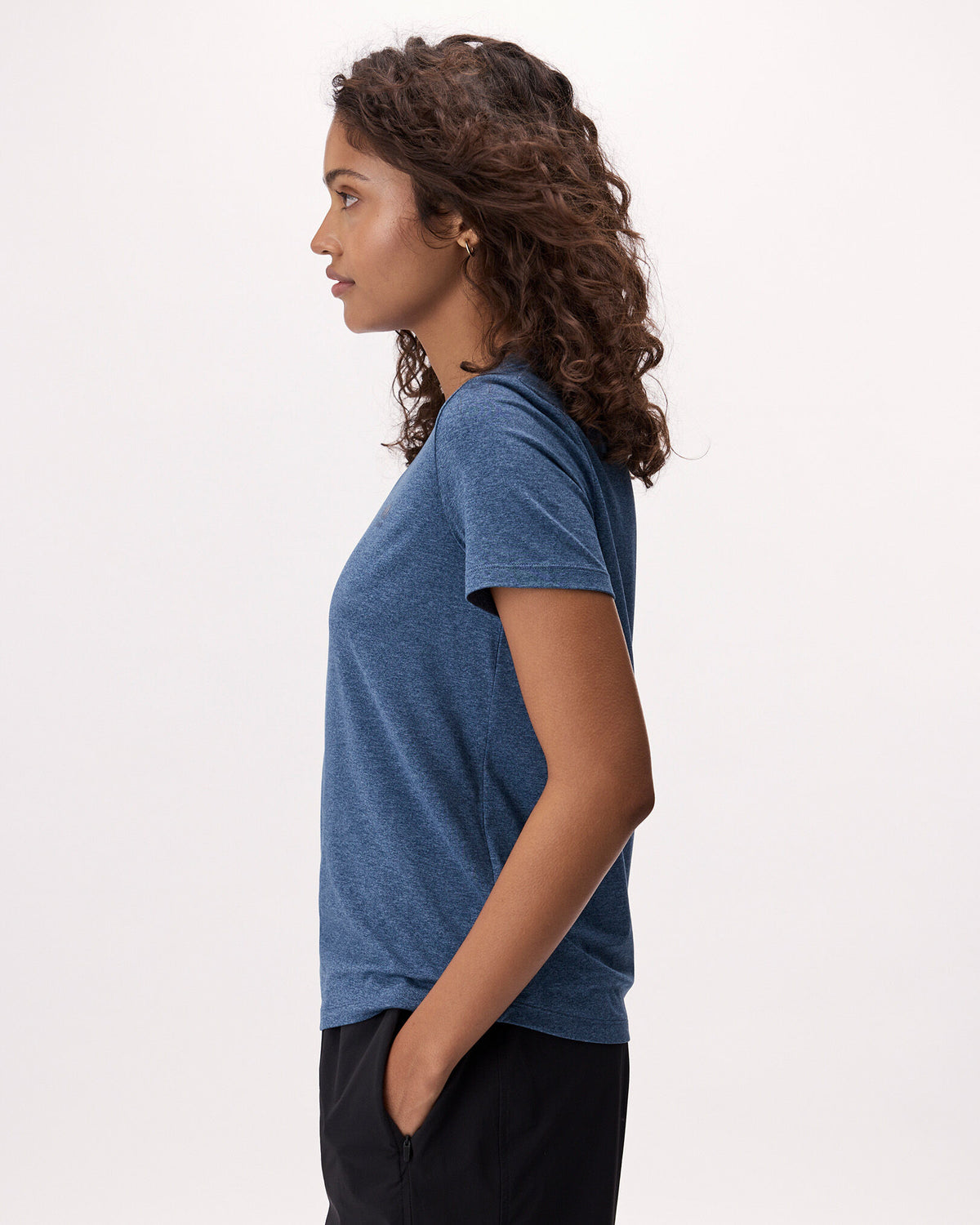 Renew Knit Classic Short Sleeve Top / RAINCLOUD BLUE PPR