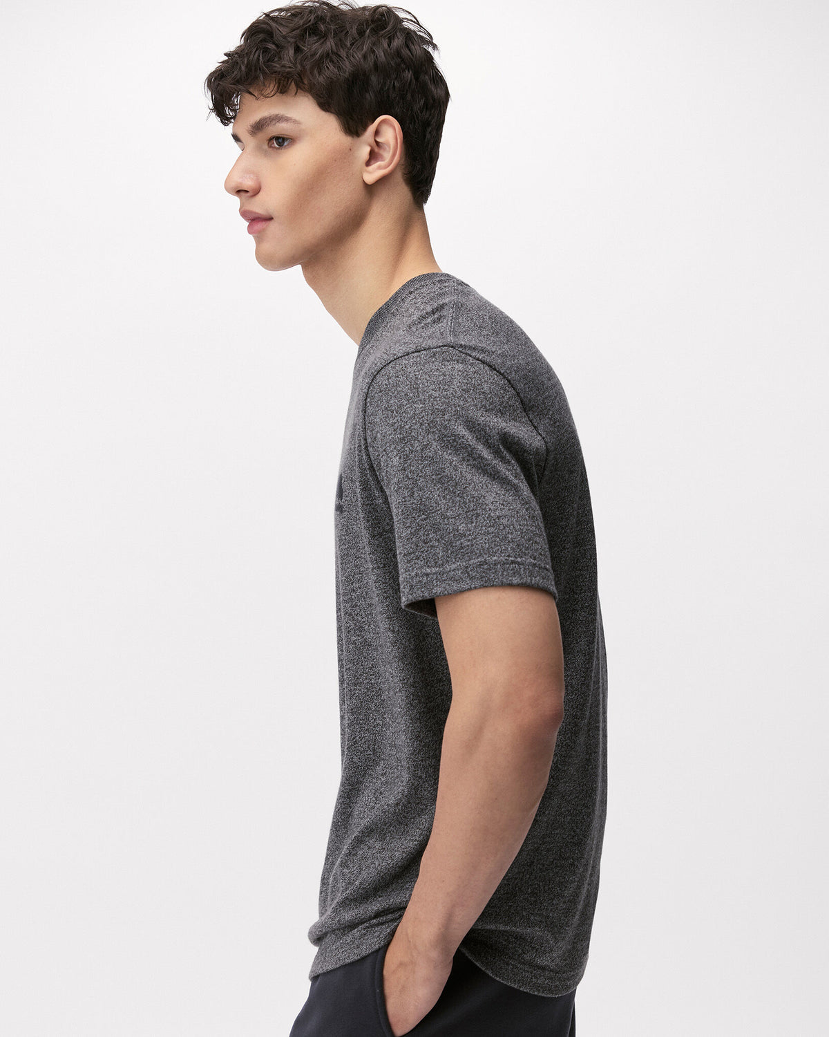 Mens Organic Perfect Pepper T-Shirt / CHARCOAL PEPPER