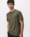Renew Knit Short Sleeve Top / SMOKEY OLIVE PEPPER
