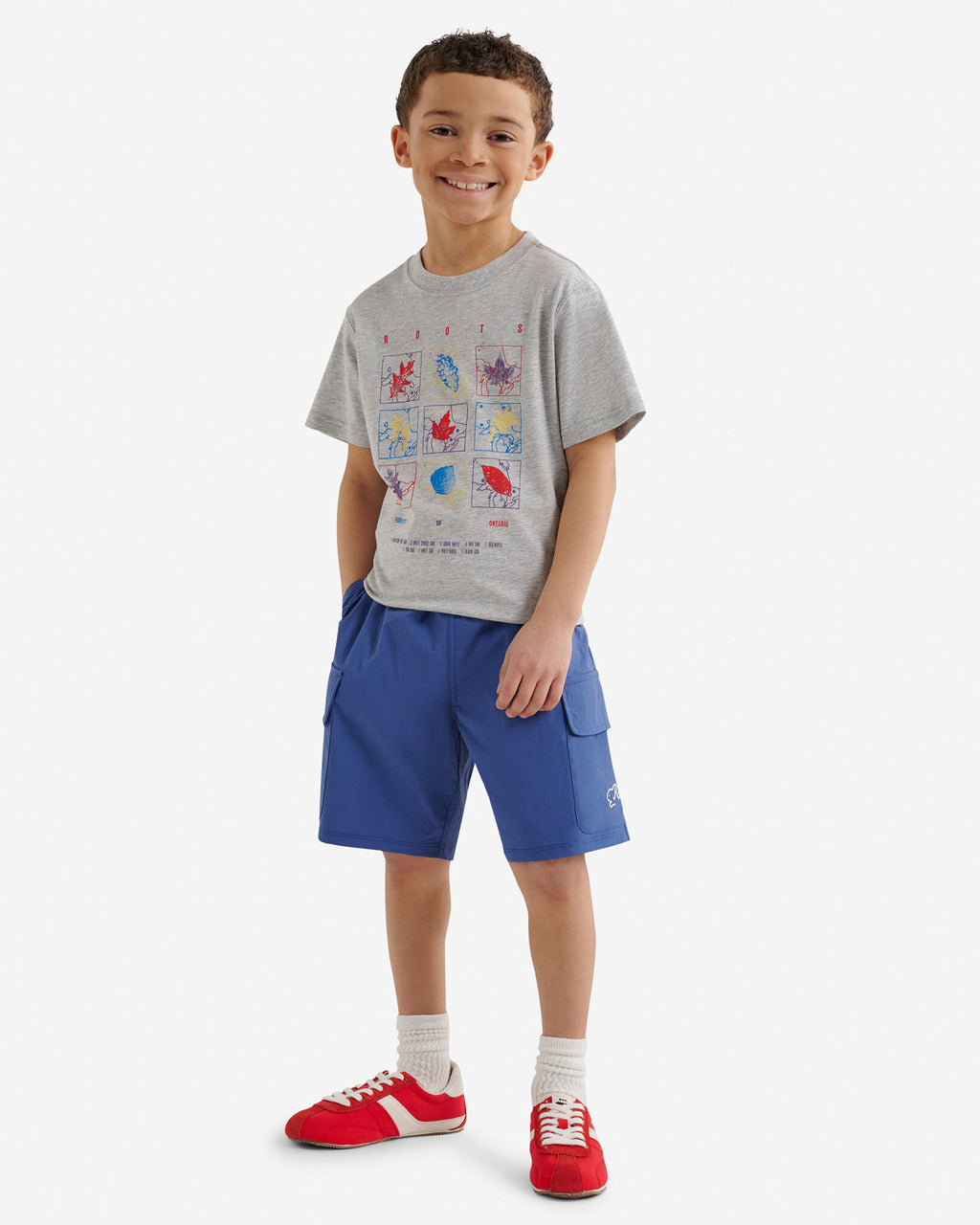 Kids Little Leaves T-Shirt / HEATHER GREY