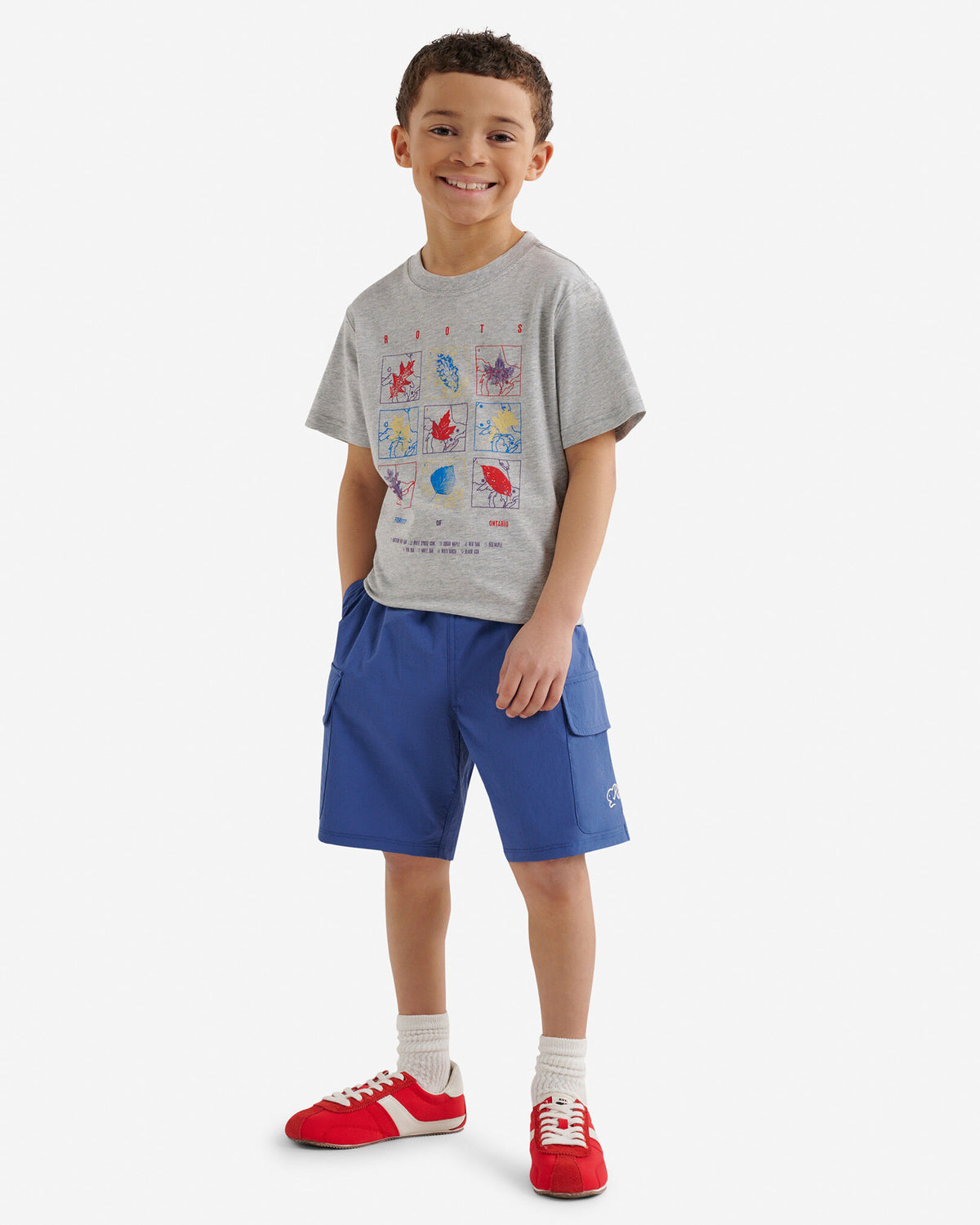 Kids Little Leaves T-Shirt / HEATHER GREY