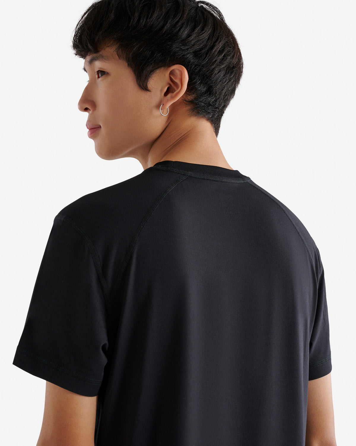 Renew Knit Short Sleeve Top / BLACK