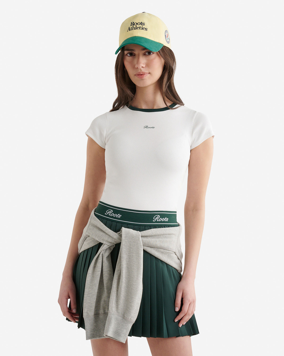 Rib Short Sleeve T-Shirt / WHITE