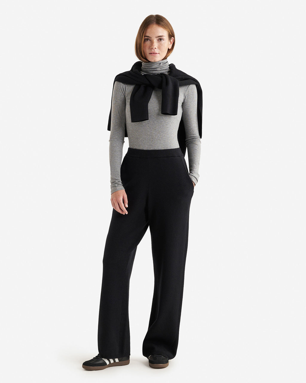 Rib Turtleneck / MEDIUM GREY MIX