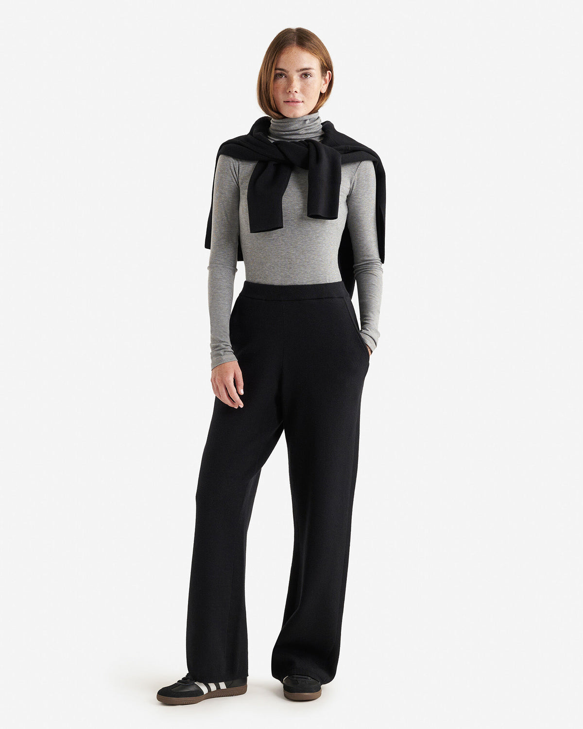 Rib Turtleneck / MEDIUM GREY MIX