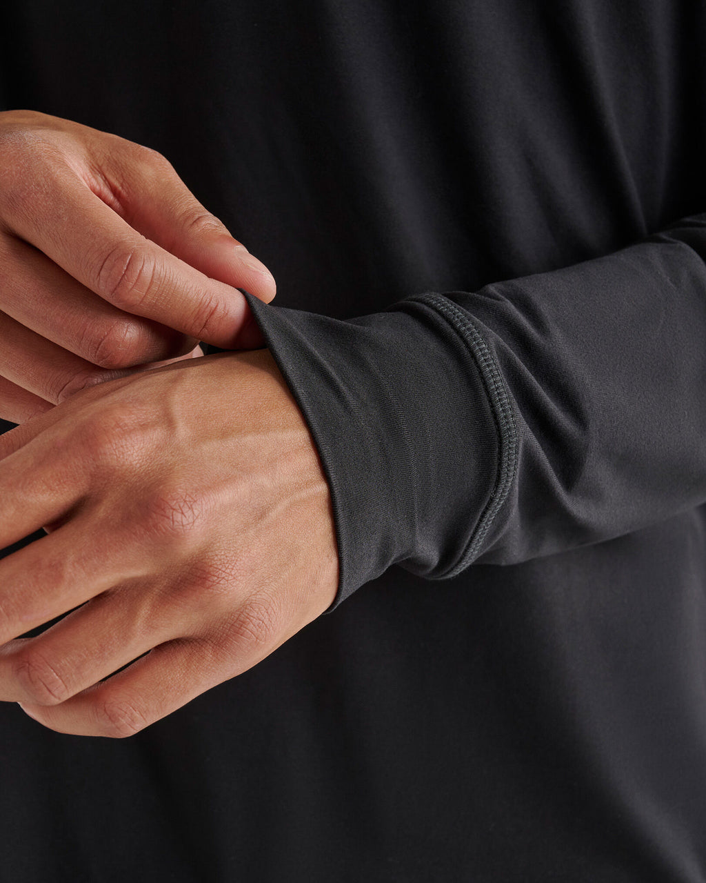 Renew Knit Quarter Zip / BLACK