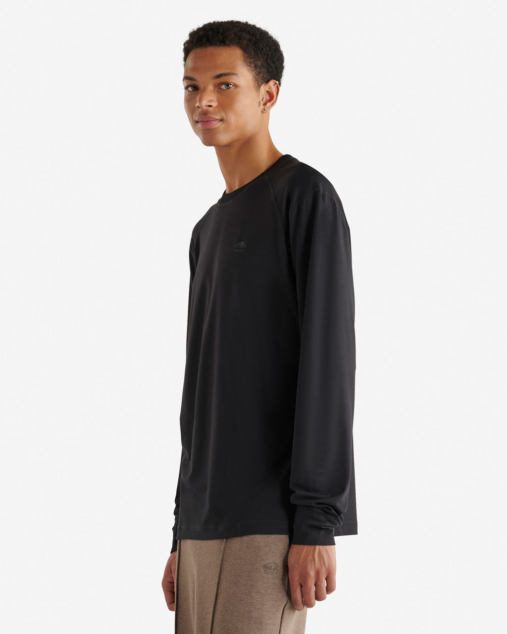 Renew Knit Long Sleeve Top / BLACK