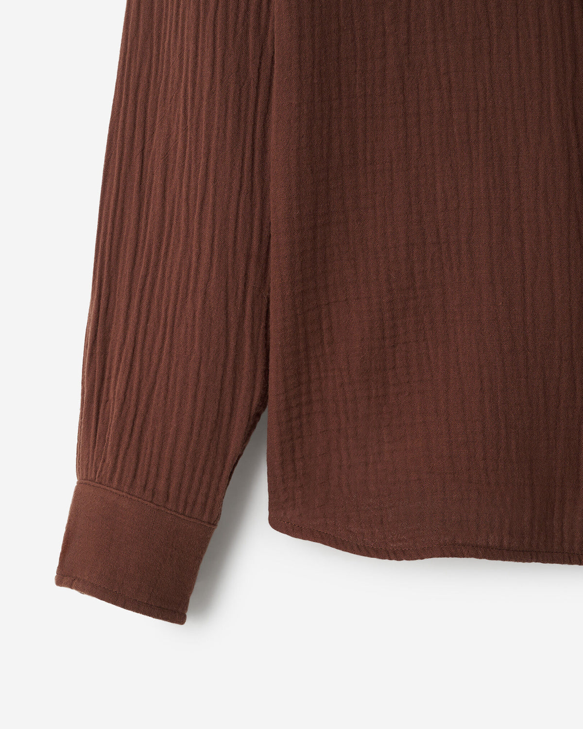 Isla Cotton Gauze Shirt / ROCKY ROAD BROWN