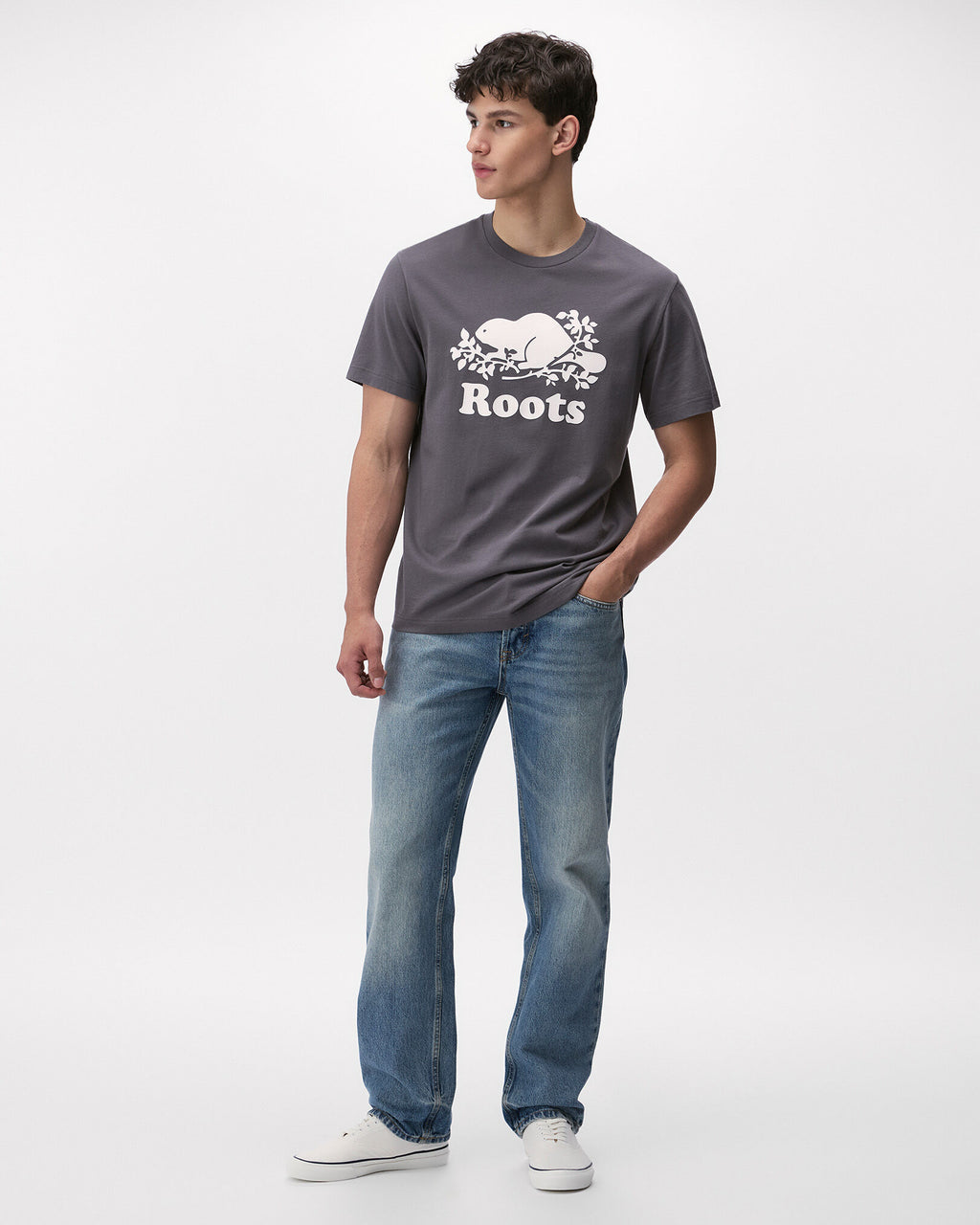 Mens Organic Cooper Beaver T-Shirt / CLIFFSTONE GREY