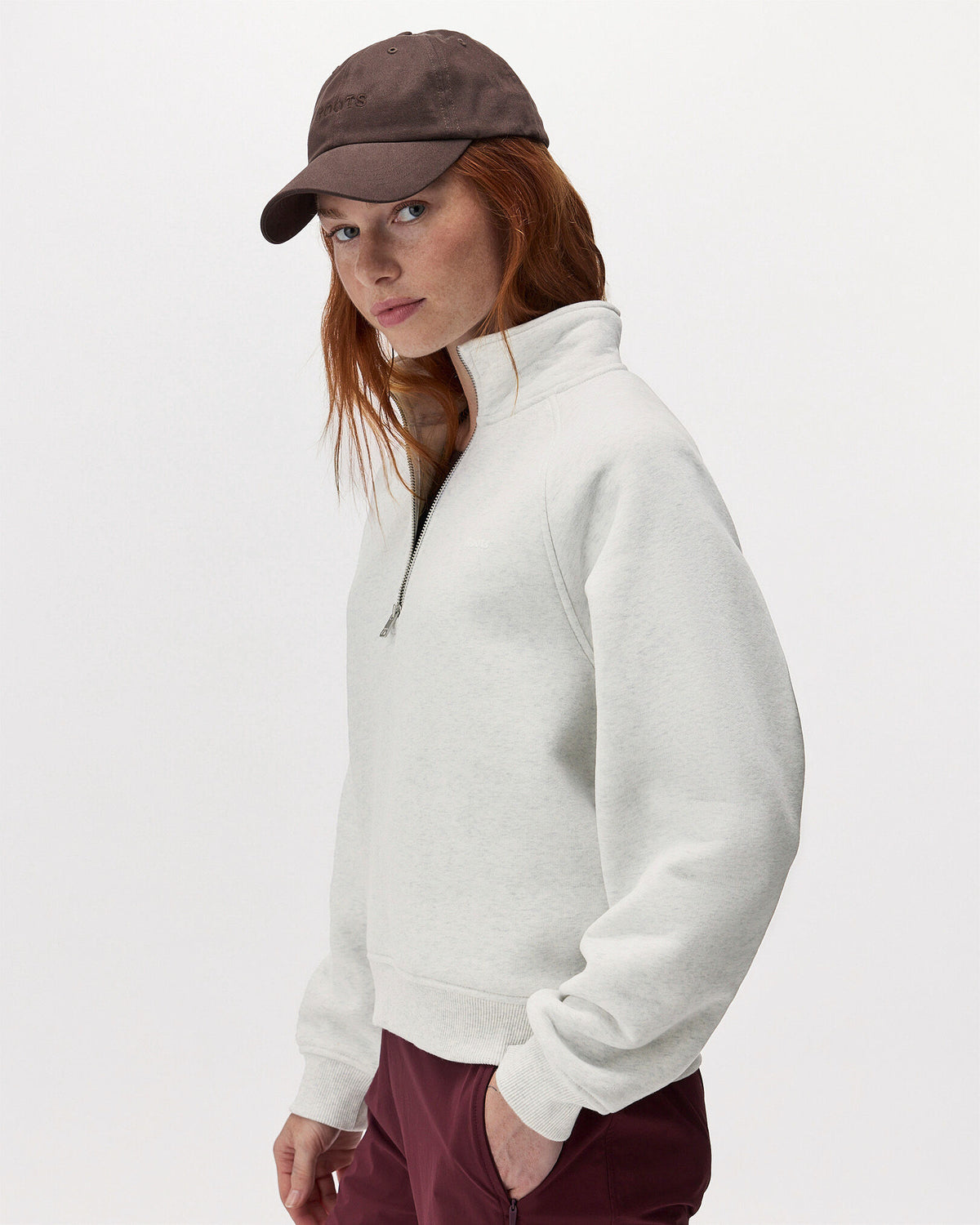 Cloud Quarter Zip / WHITE MIX