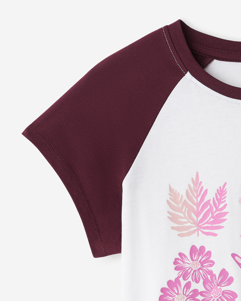 Girls Olivia Floral T-Shirt / MAROON FIG