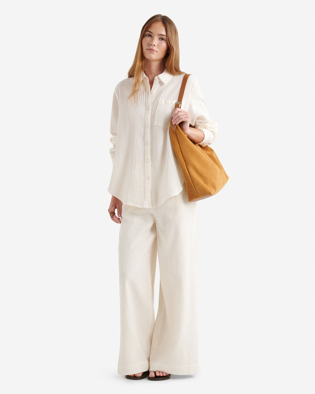 Isla Cotton Gauze Shirt / EGRET