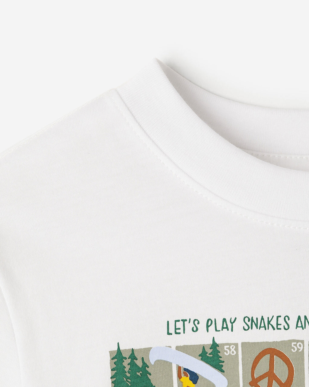 Toddler Beaver Canoe Snakes And Ladders T-Shirt / WHITE