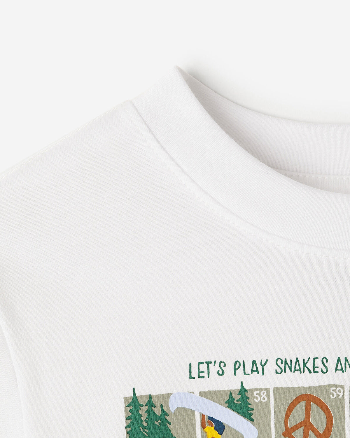 Toddler Beaver Canoe Snakes And Ladders T-Shirt / WHITE