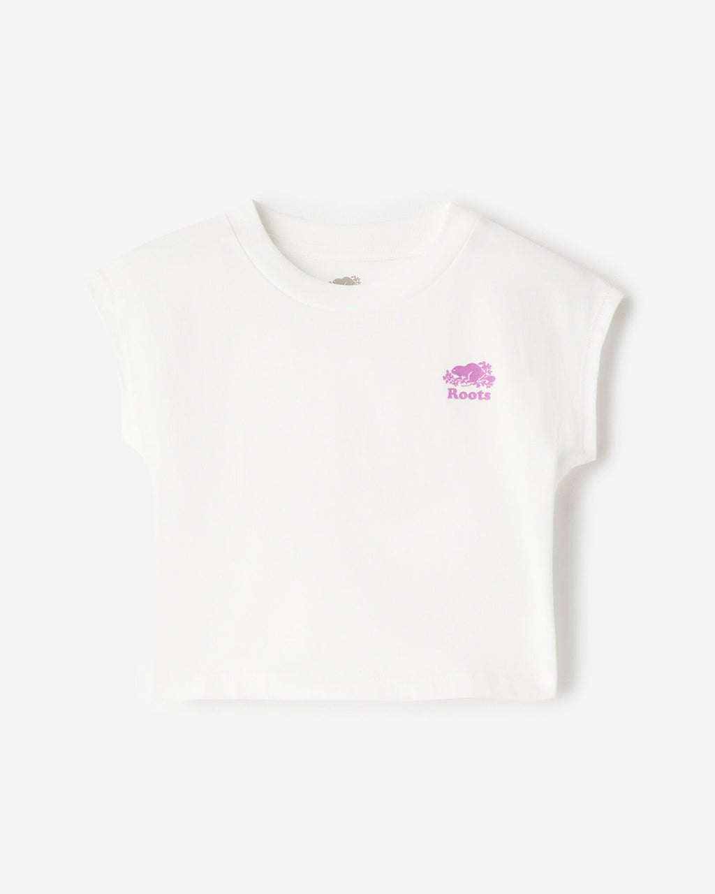 Toddler Girls Sleeveless Boxy T-Shirt / EGRET