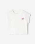 Toddler Girls Sleeveless Boxy T-Shirt / EGRET