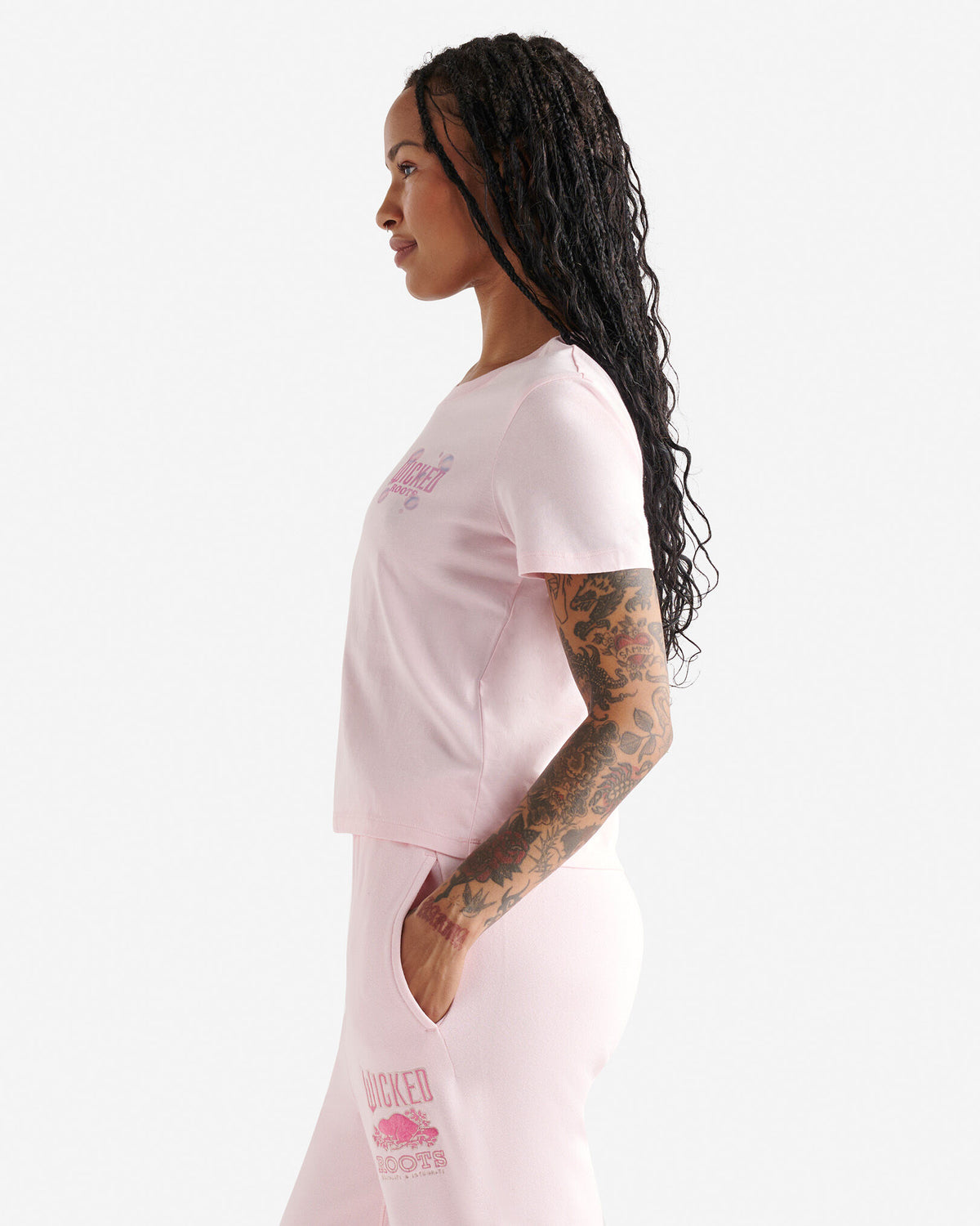 X Wicked Slim T-Shirt / BUBBLE PINK