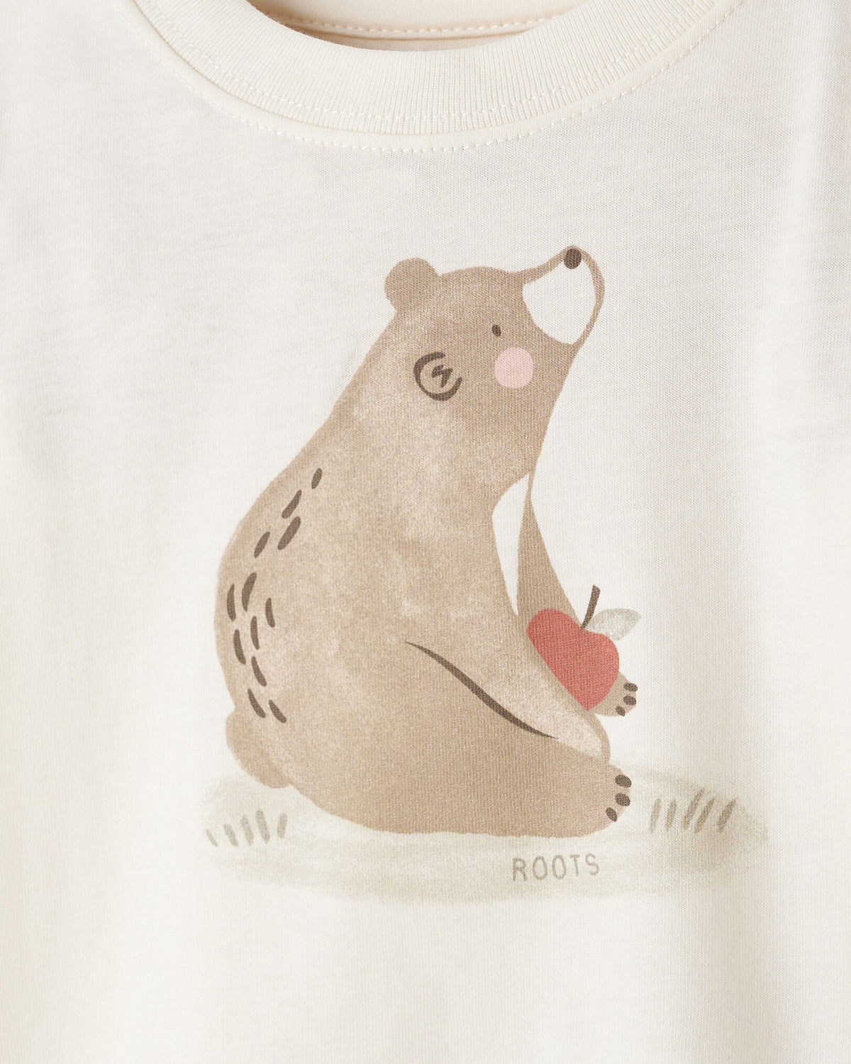 Baby Cozy Bear Long Sleeve T-Shirt / EGRET