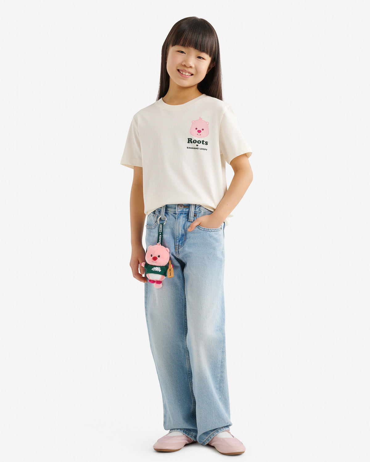 Kids  X Zanmang Loopy T-Shirt / EGRET