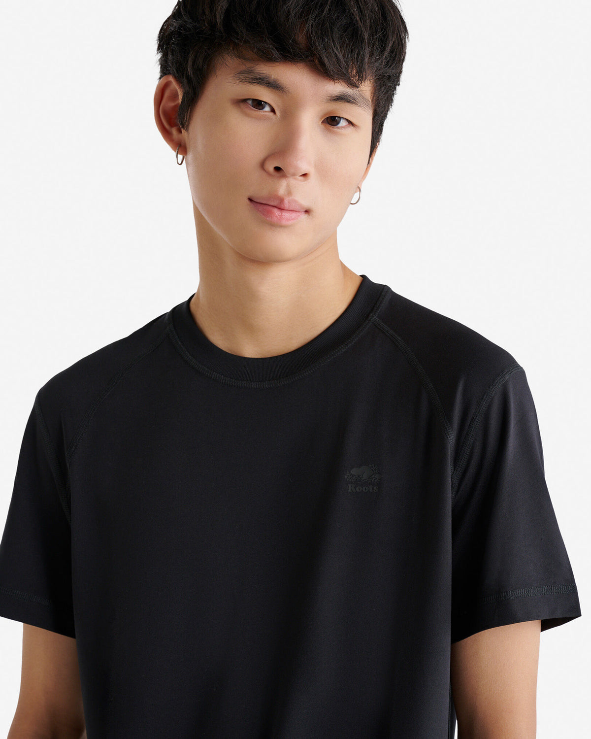 Renew Knit Short Sleeve Top / BLACK