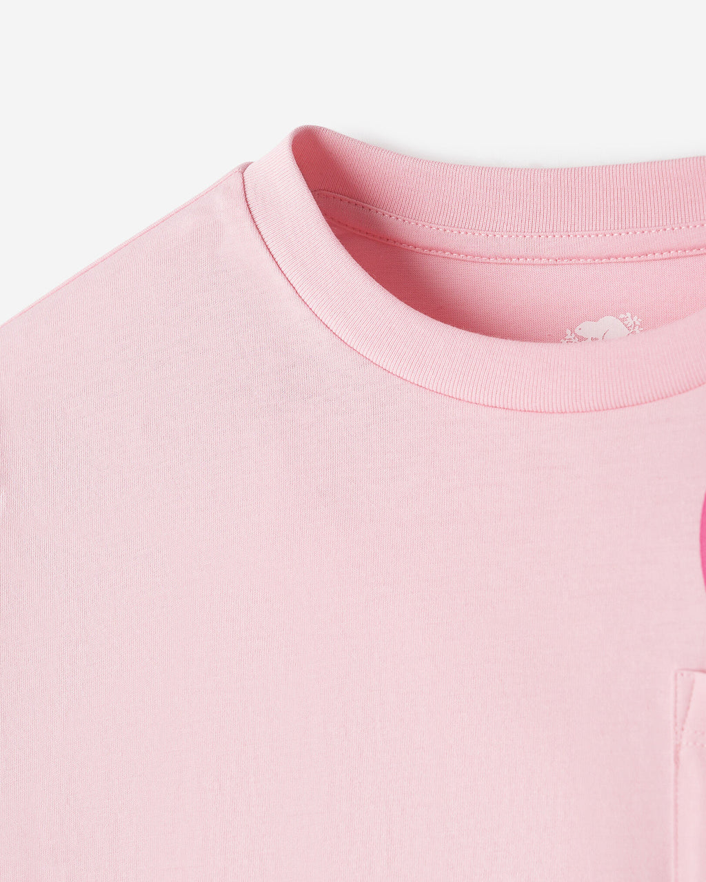 Kids Heart Pocket T-Shirt / PINK DEW