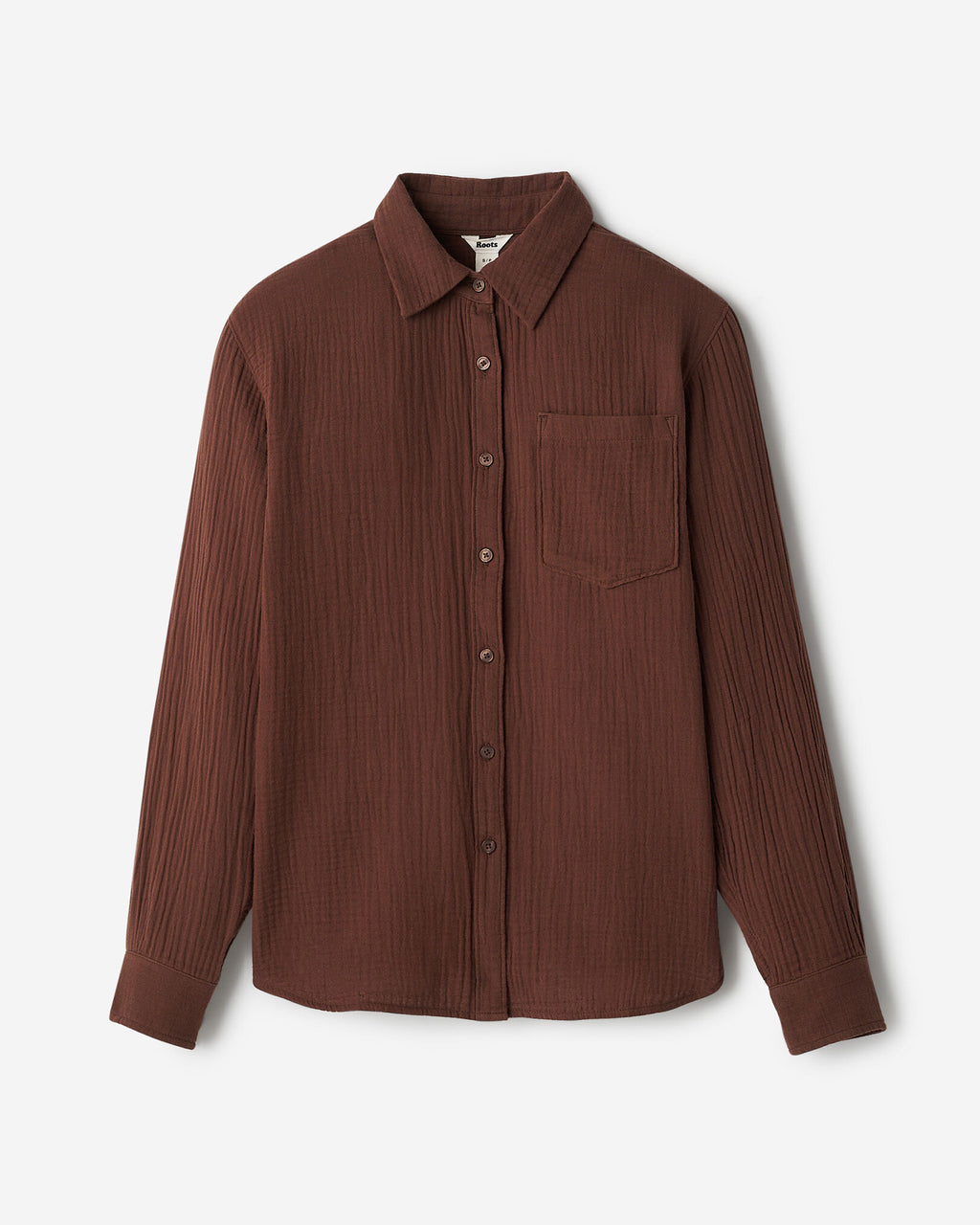 Isla Cotton Gauze Shirt / ROCKY ROAD BROWN