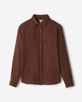 Isla Cotton Gauze Shirt / ROCKY ROAD BROWN