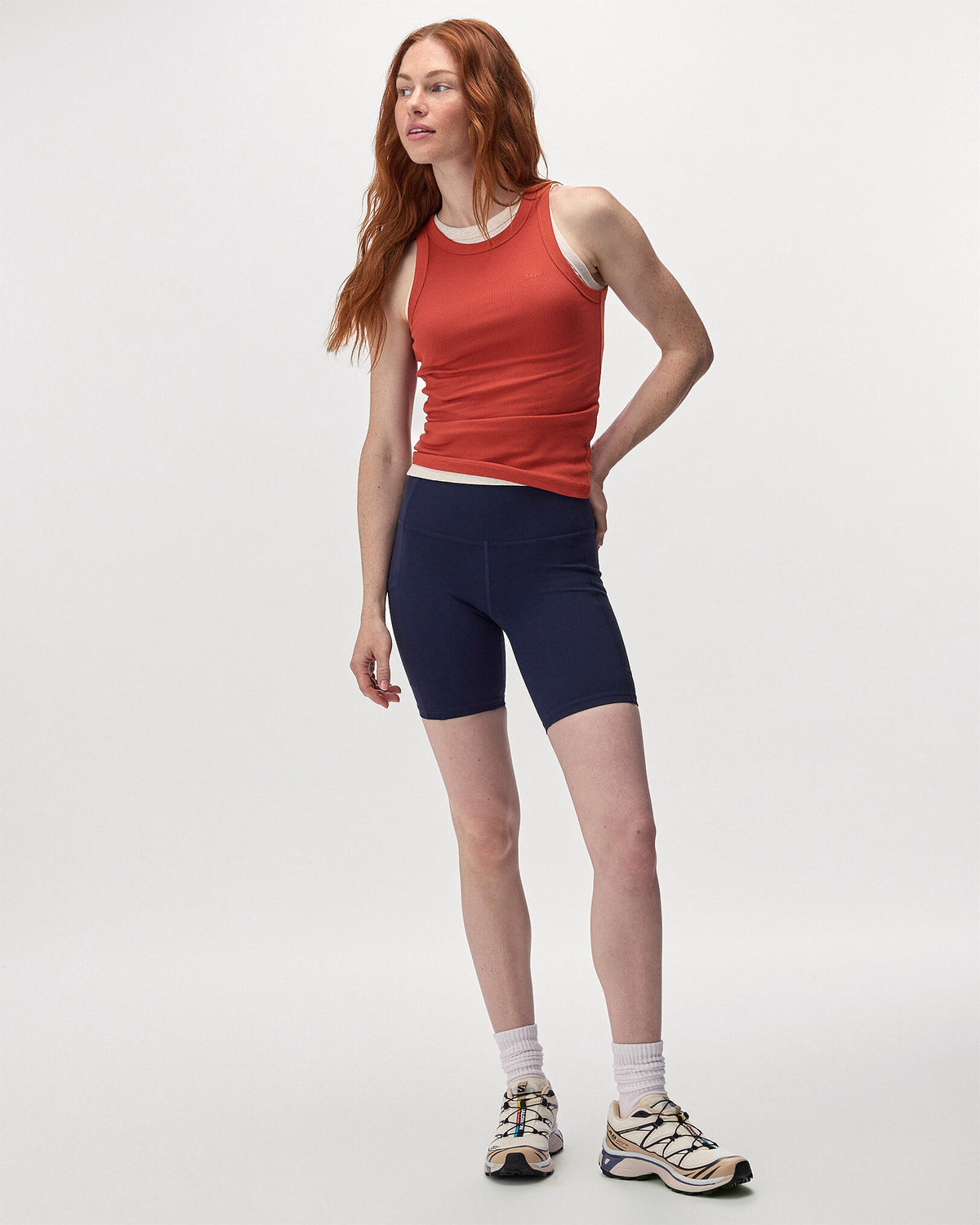 Roam Rib Fitted Tank Top / CANYON RED
