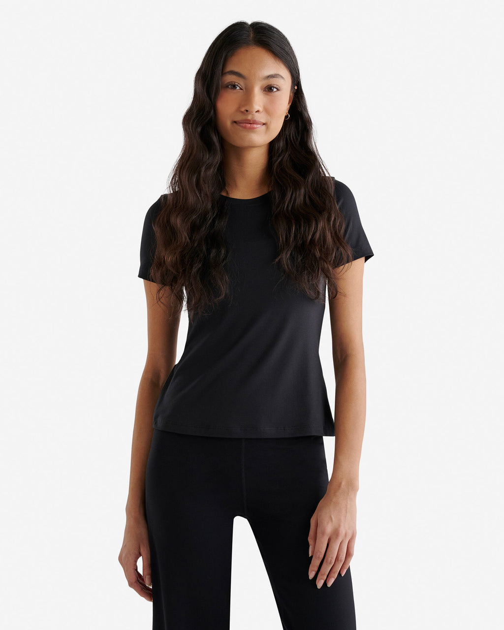 Renew Knit Short Sleeve T-Shirt / BLACK