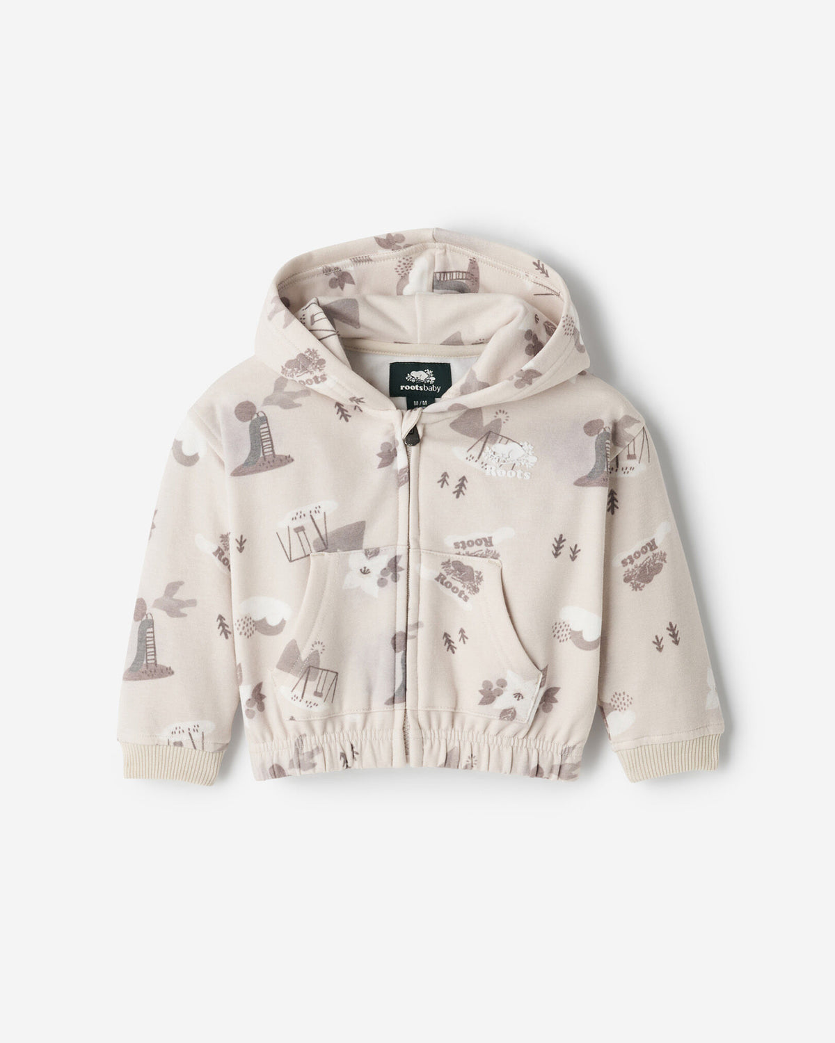 Baby Nature Playground Full Zip Hoodie / FADED KHAKI