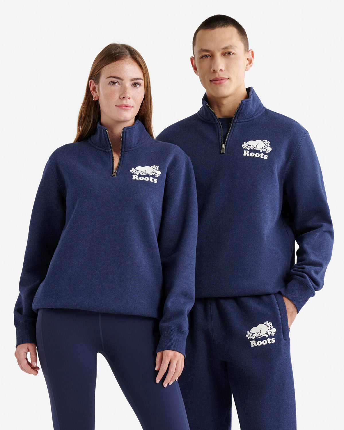 Organic Original Quarter Zip Stein / NIGHTFALL BLUE MIX