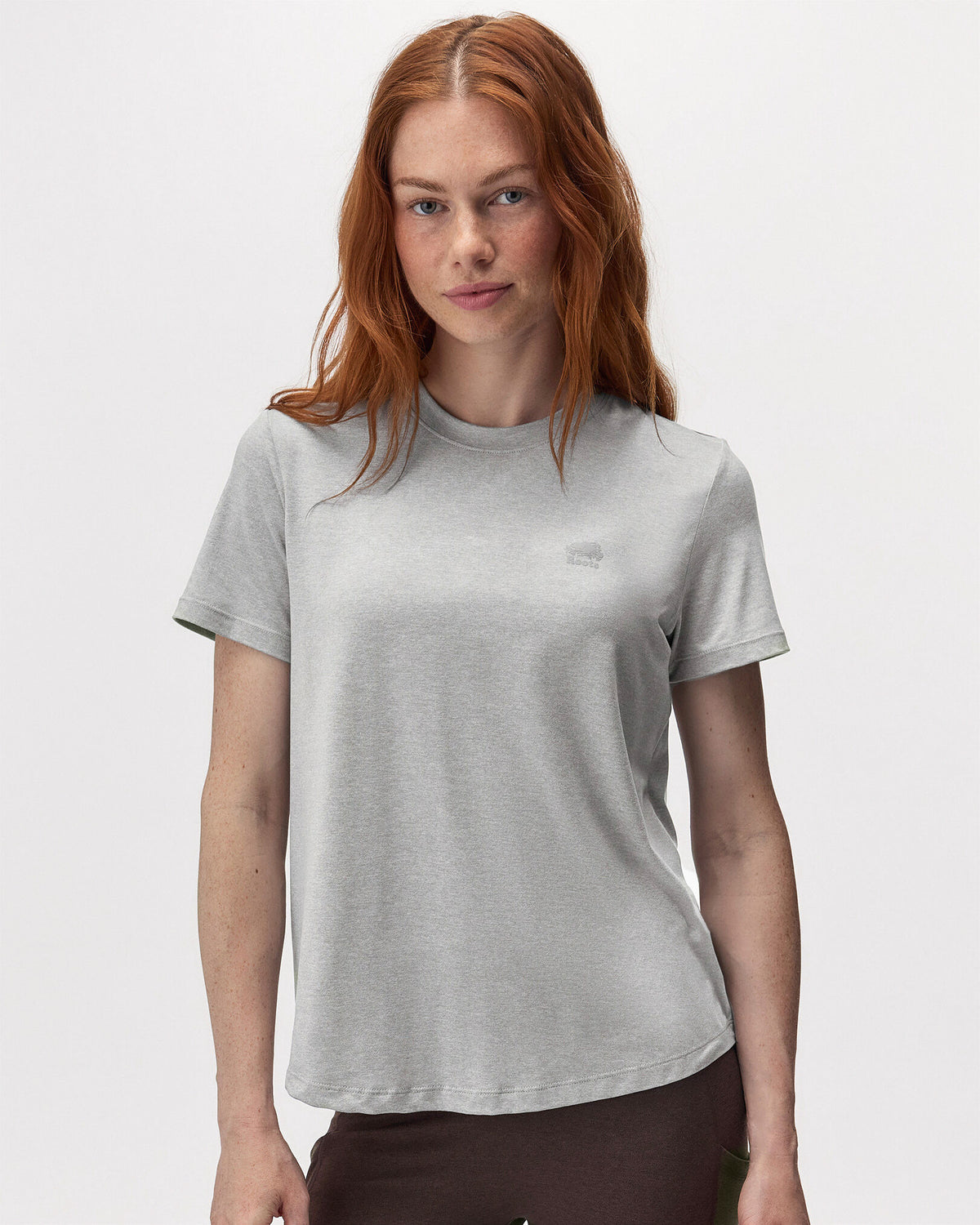 Renew Knit Classic Short Sleeve Top / HEATHER GREY