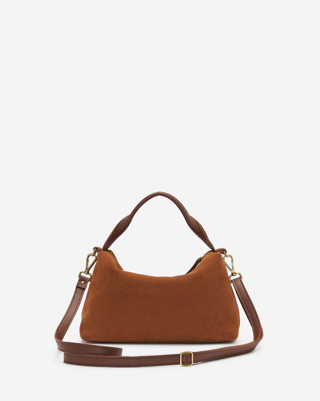 Riley Crossbody Suede / COGNAC