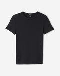Roam Rib Fitted Short Sleeve Top / BLACK
