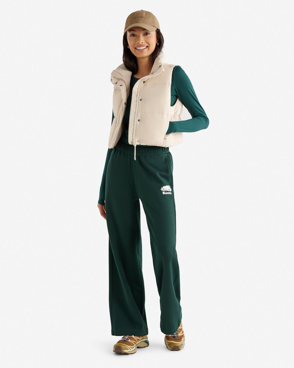 Renew Knit Fitted Long Sleeve Top / VARSITY GREEN MIX