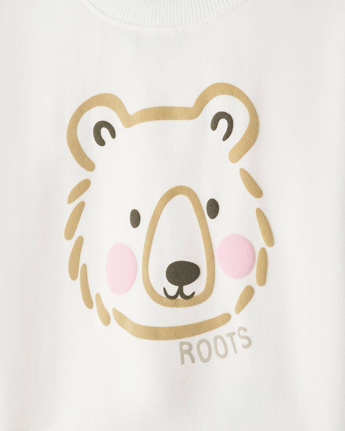 Baby Cozy Bear Crew Sweatshirt / EGRET