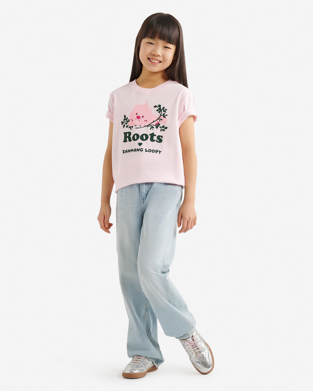 Kids  X Zanmang Loopy T-Shirt / BUBBLE PINK