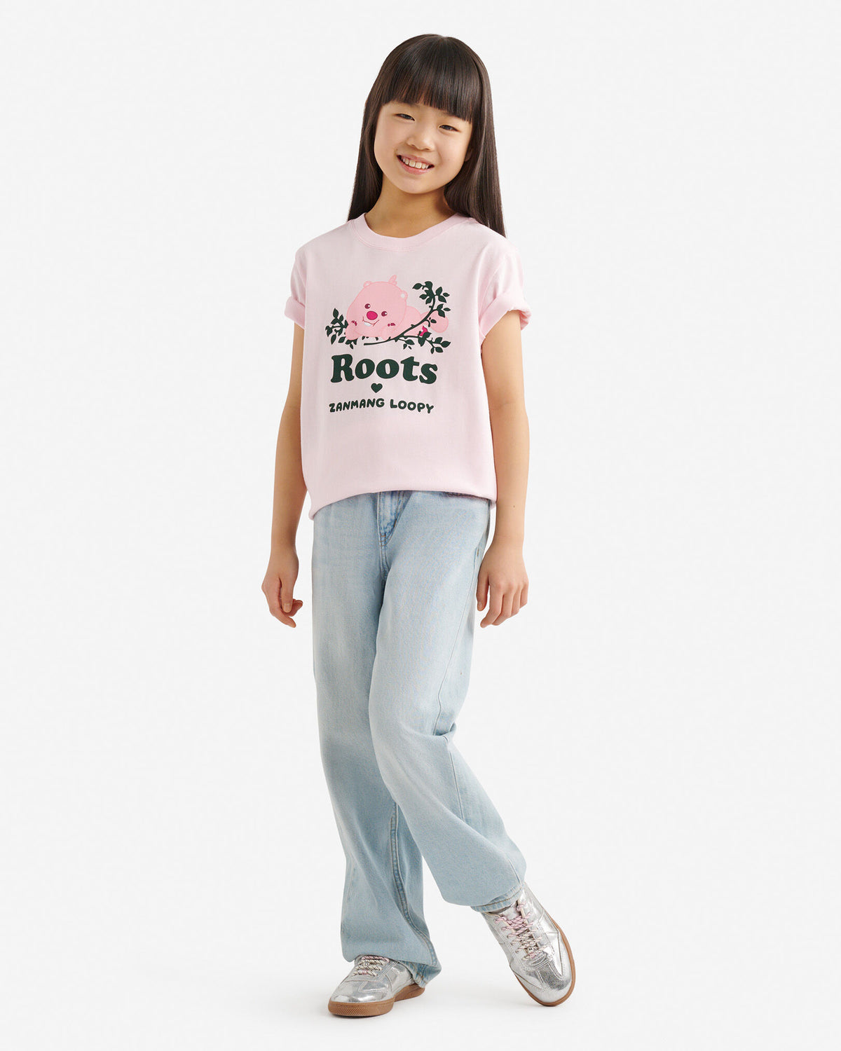 Kids  X Zanmang Loopy T-Shirt / BUBBLE PINK