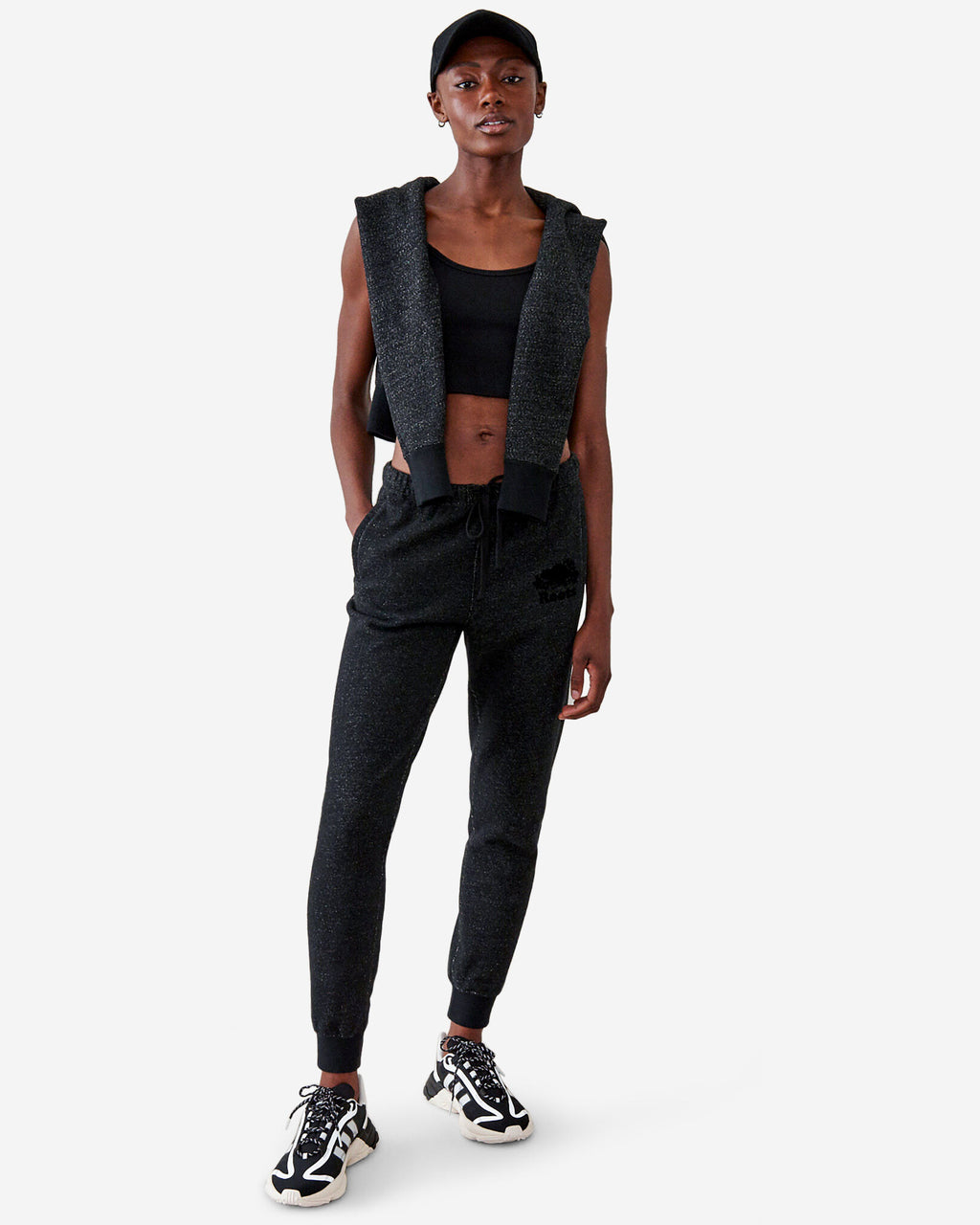 Slim Cuff Sweatpant Short (26 Inch Inseam) / BLACK PEPPER