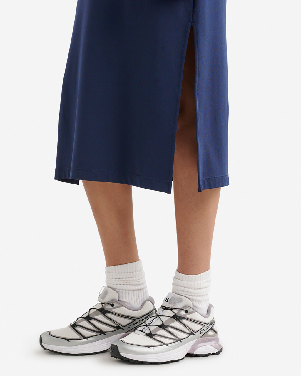 Renew Knit Short Sleeve Dress / NAVY BLAZER