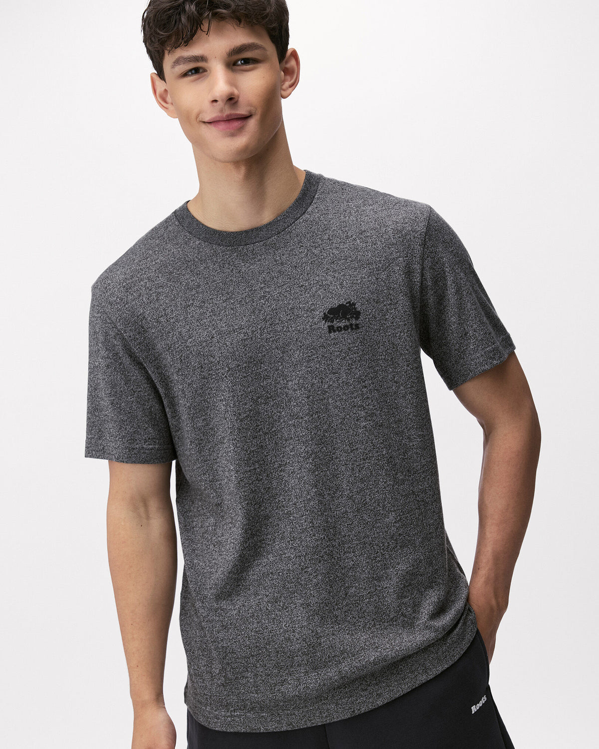 Mens Organic Perfect Pepper T-Shirt / CHARCOAL PEPPER