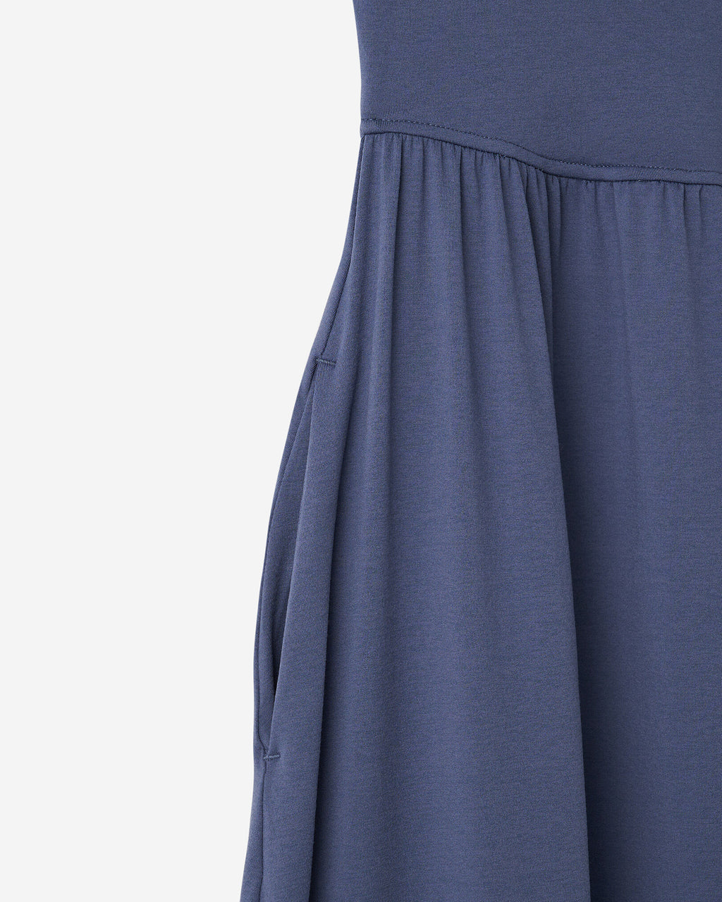 Renew Knit Square Neck Dress / TIDAL BLUE