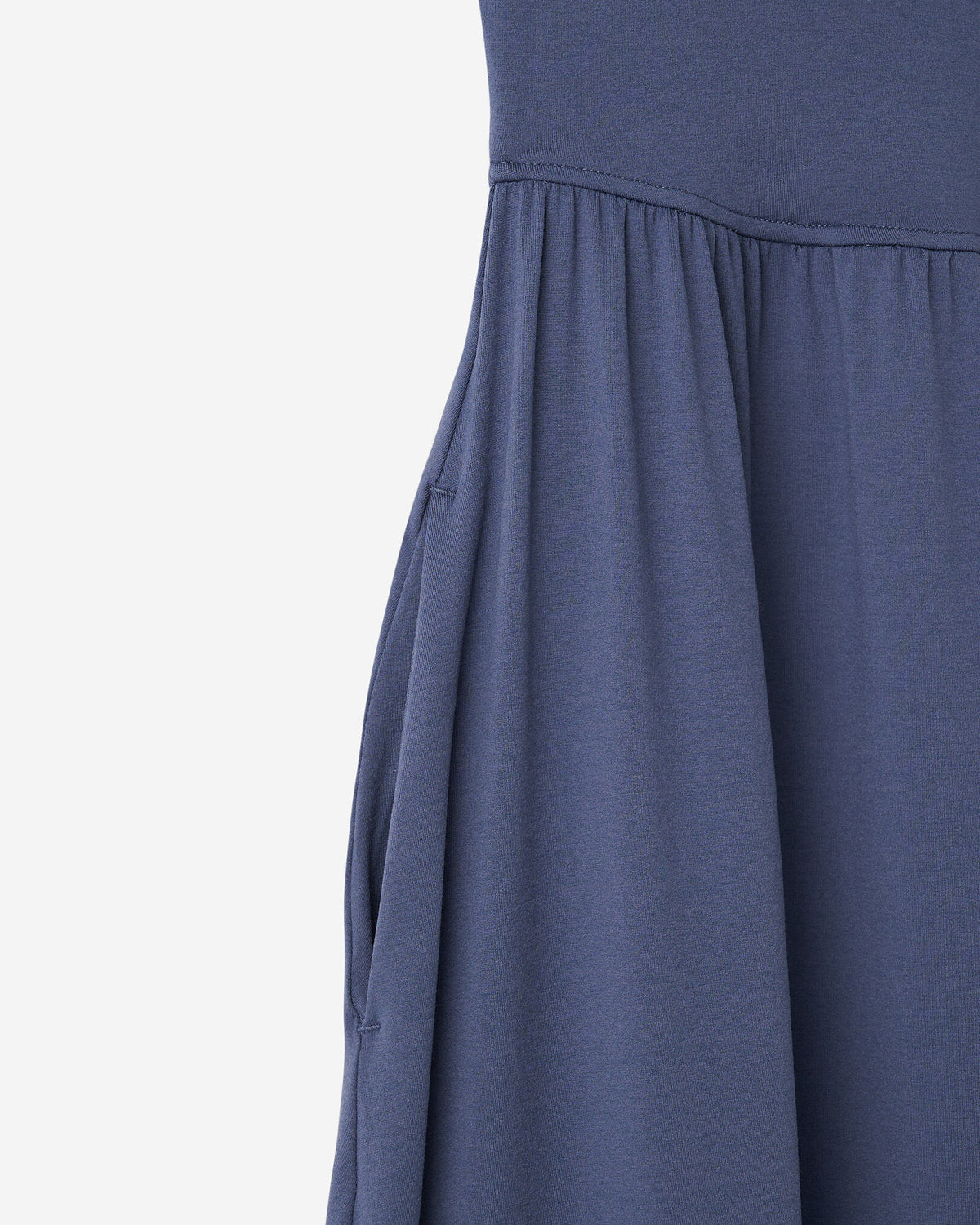 Renew Knit Square Neck Dress / TIDAL BLUE