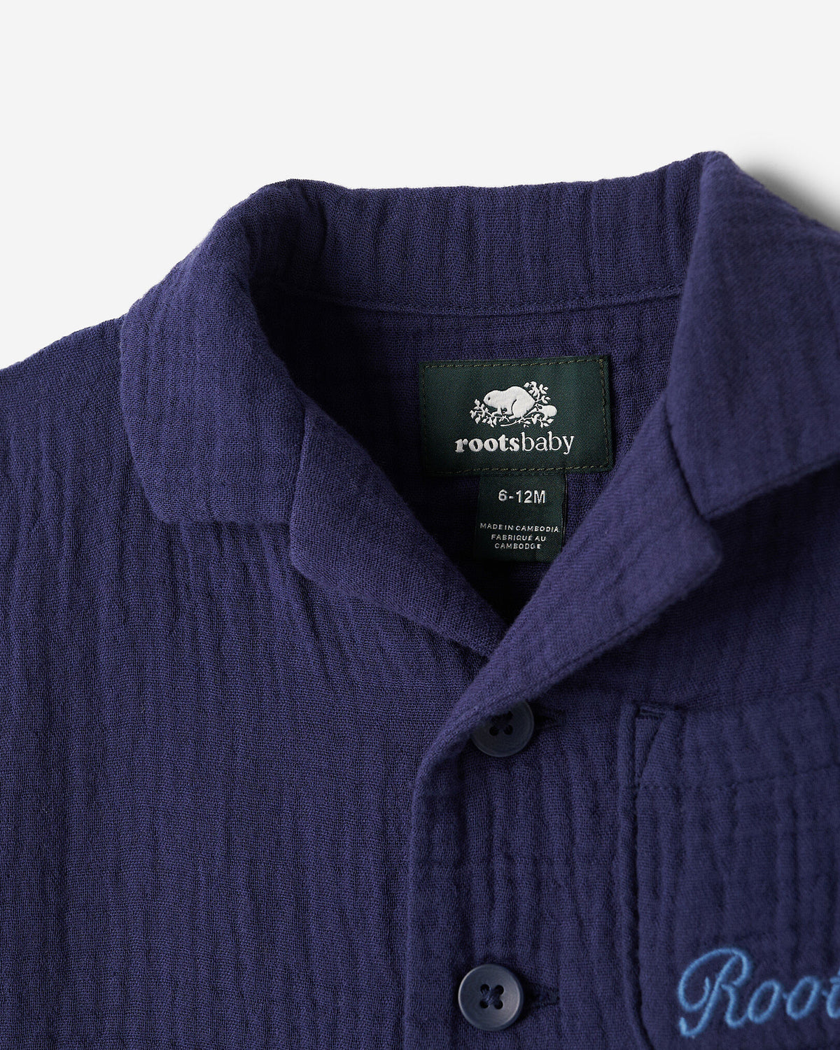 Baby Isla Camp Shirt / INDIGO INK
